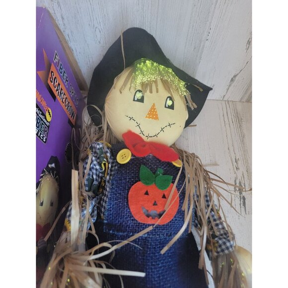 Vintage fiber optic scarecrow Halloween home decor - Picture 4 of 8